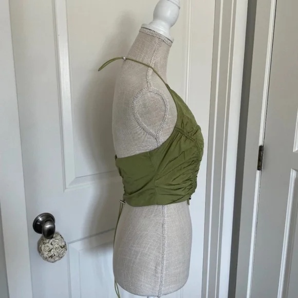 Forever 21 | Toggle Drawstring Halter Crop Top – Lace-Up Back, Size M - Picture 4 of 13